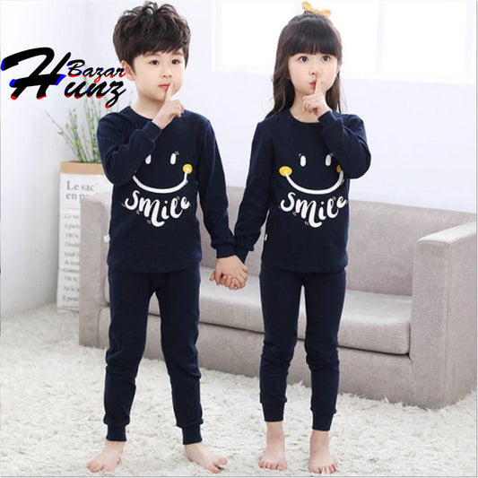 Hunz Kids Smile Printed Navy Night Dress