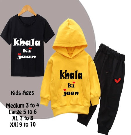 Hunz Kids Pack of 3 Tracksuit In Fleece Fabric baba & baby from 2 to 10 Years Chachu ki jan